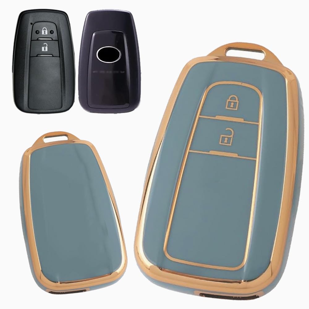 

Чехол для ключа Toyota Держатель для ключа Защита ключа для TOYOTA Camry V70 Hybrid Compatible with genuine car серый