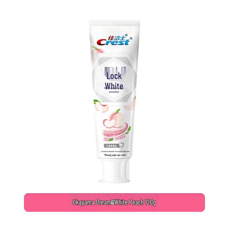 Crest Dual Color Dazzling White Toothpaste, White Peach Scent