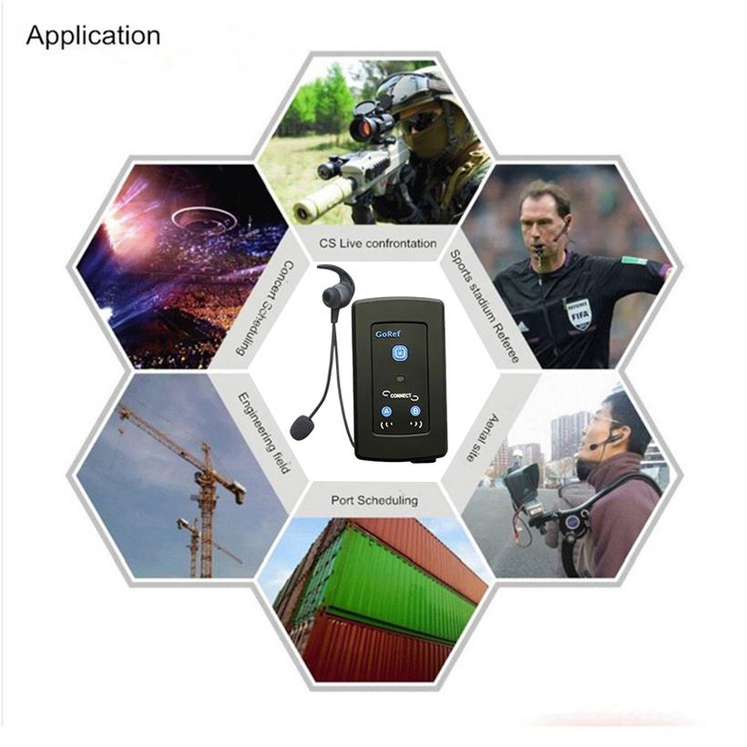 1200M GOREF Football Referee Intercom Headset Full Duplex Bluetooth 5.1 Motorcycle Interphone Wireless Communicator Same As FBIM