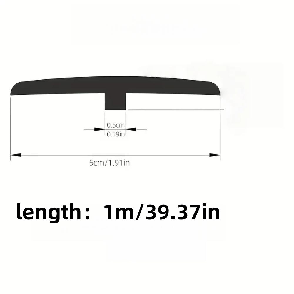 1pc 1mX5cm T-shaped Self-adhesive Threshold Transition Strip, Floor Edge Strip, Self-adhesive Seam Strip Threshold Strip