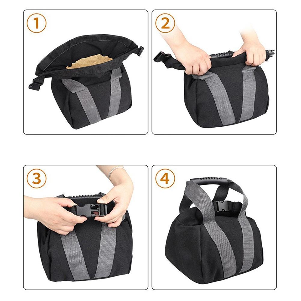 Kettlebell Sac de sable Réglable Sac de sable Noir Portable