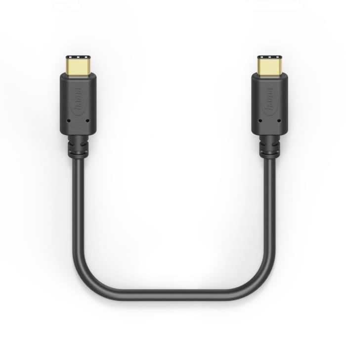 CABLE DE CHARGE USB-C-USB-C, 1.5M, NOIR HAMA