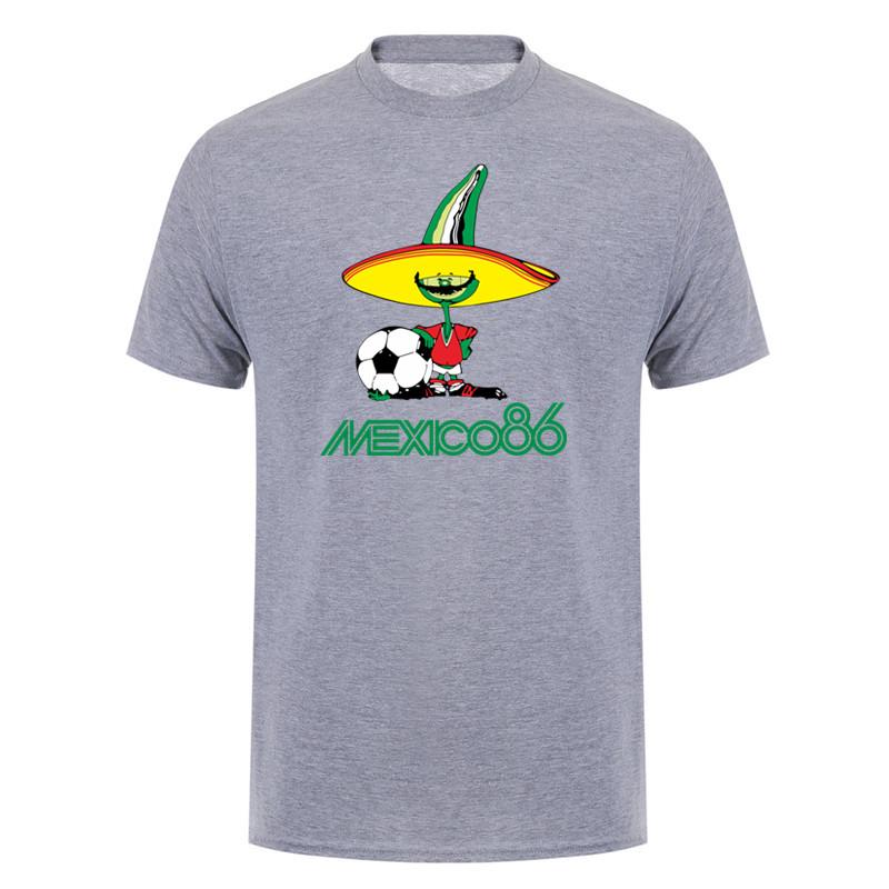 Mexico 86 Pique Print TShirt Funny Unisex Graphic Fashion Summer Cotton Short Sleeve T Shirts Tops LH422