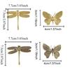 Vintage Cabinet Door Knobs Retro Wardrobe Drawer Pulls Butterfly/Dragonfly Brass Handle  Kitchen