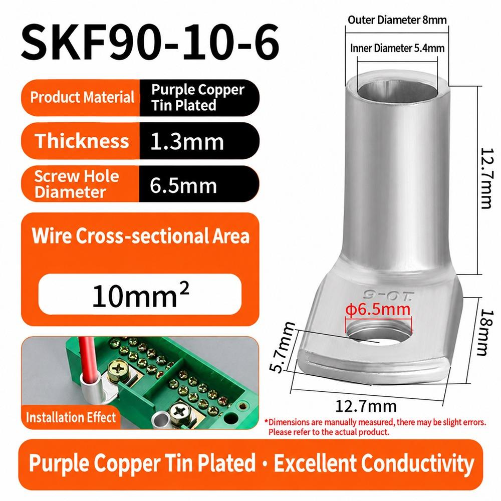 Tinned Copper Right Angle Crimp Terminal L Shape Wire Connector Terminal For Plug Connection
