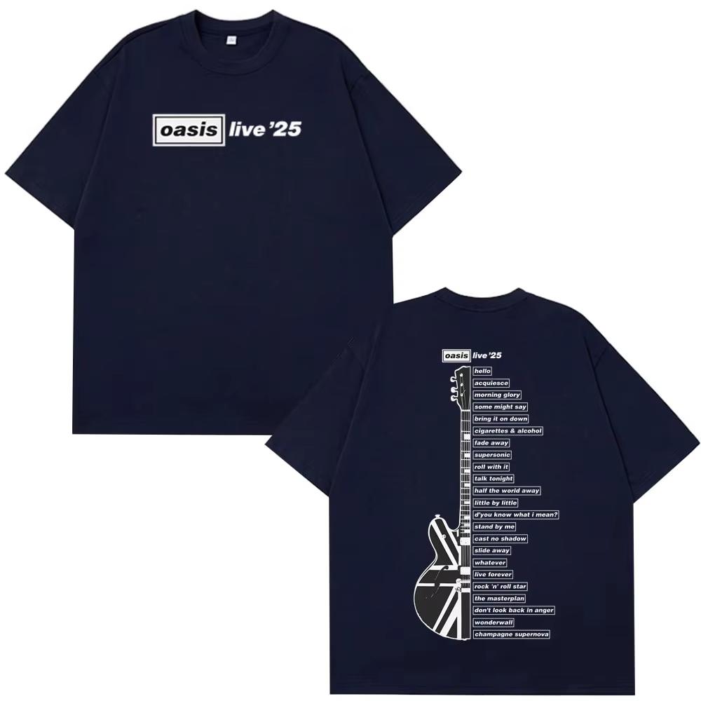 Oasis Live ’25 Wembley Tour Tshirt Fan Merch Summer Top Men Oversized Hip-hop Fashion T-shirts Comfort Casual Man T-shirts Top
