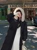 Women's Knee-Length Down Jacket with Large Fur Collar - Loose, Thick, Winter Coat 2026