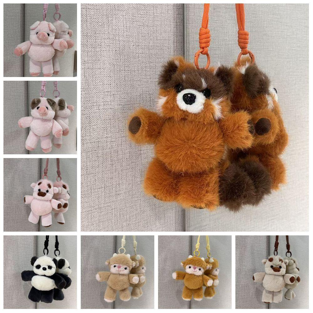 Shake Feature Plush Keychain Wiggly Design Stuffed Keychain Charming Plush Keyring Bag Decoration
