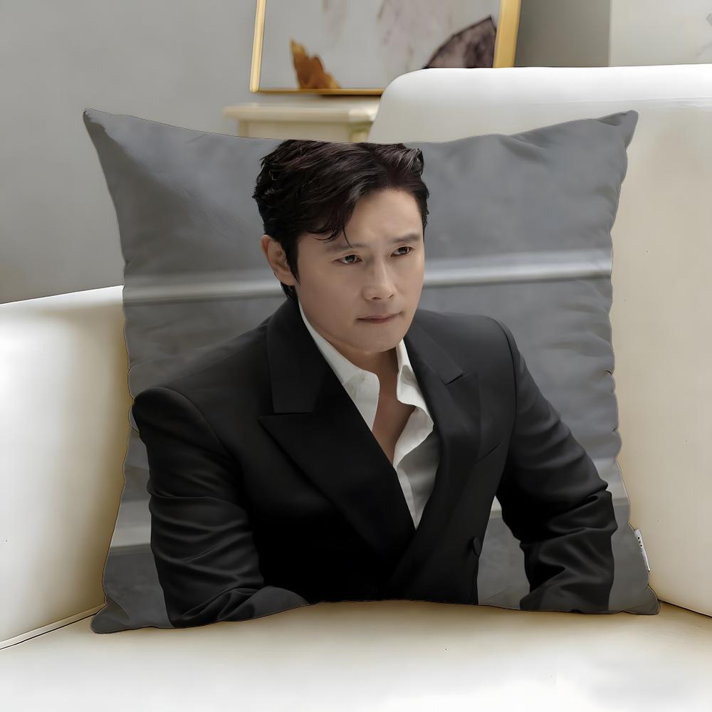 popular celebrity Musife Lee Byung Hun Cushion Cover Soft  EasyWash Pillow Case  Versatile for Couch Bed Travel and Office