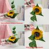 Sunflower Artificial Plant With Rain Flower Stones For Home Decor And Wedding Centerpieces