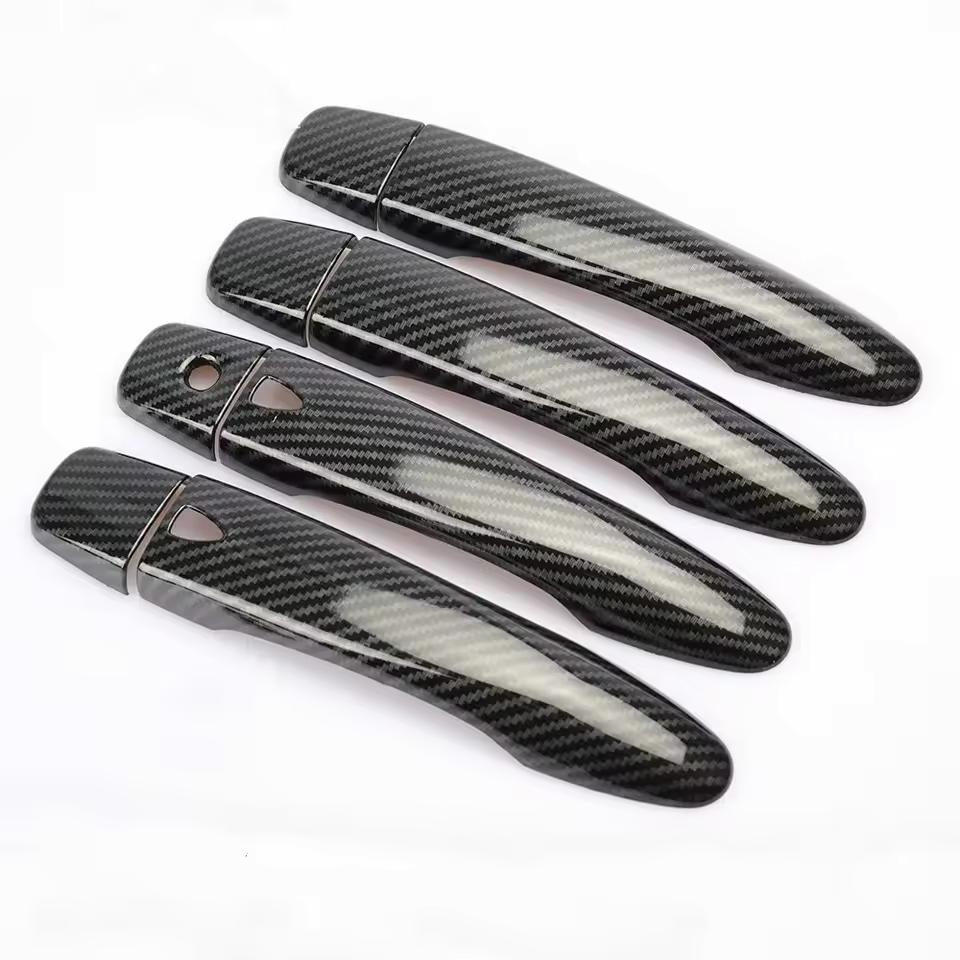For Nissan Qashqai J11 2014 2015 2016 2017 2018 2019 2020 CARBON FIBER CHROME CAR DOOR HANDLE COVE TRIM STYLING ACCESSORIES