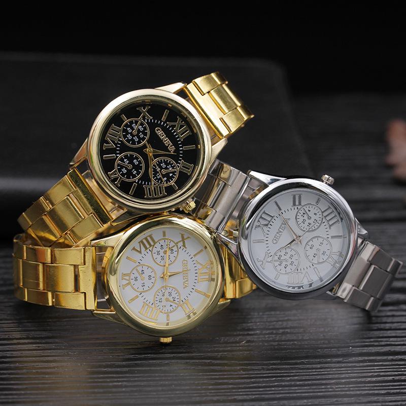 Montre Hommes Et Femmes Bracelet Acier Montre Bracelet Alliage d'Acier