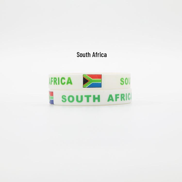 Silicone Wristband Flags: South Africa, Nigeria, Portugal, Japan, Sweden