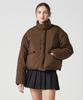Awesome Studio Women'S Duck Down Short Padded Puffer Brown