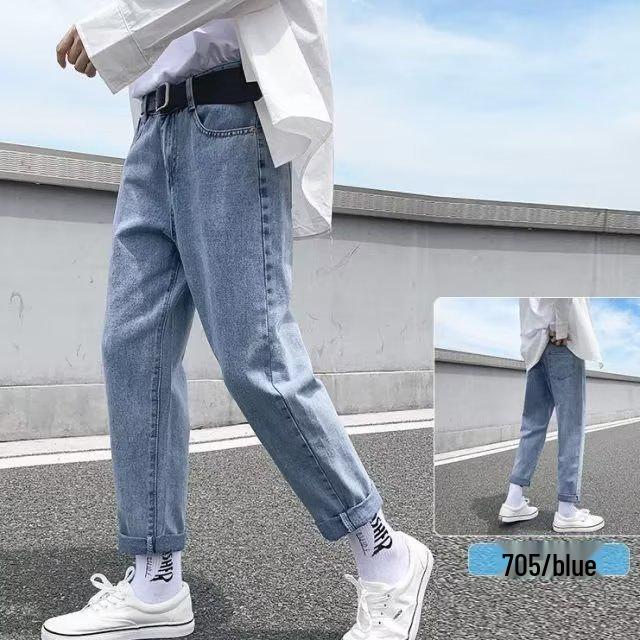 Herren 2023 Herbst/Winter Übergröße Locker Gerade Weitbeinjeans