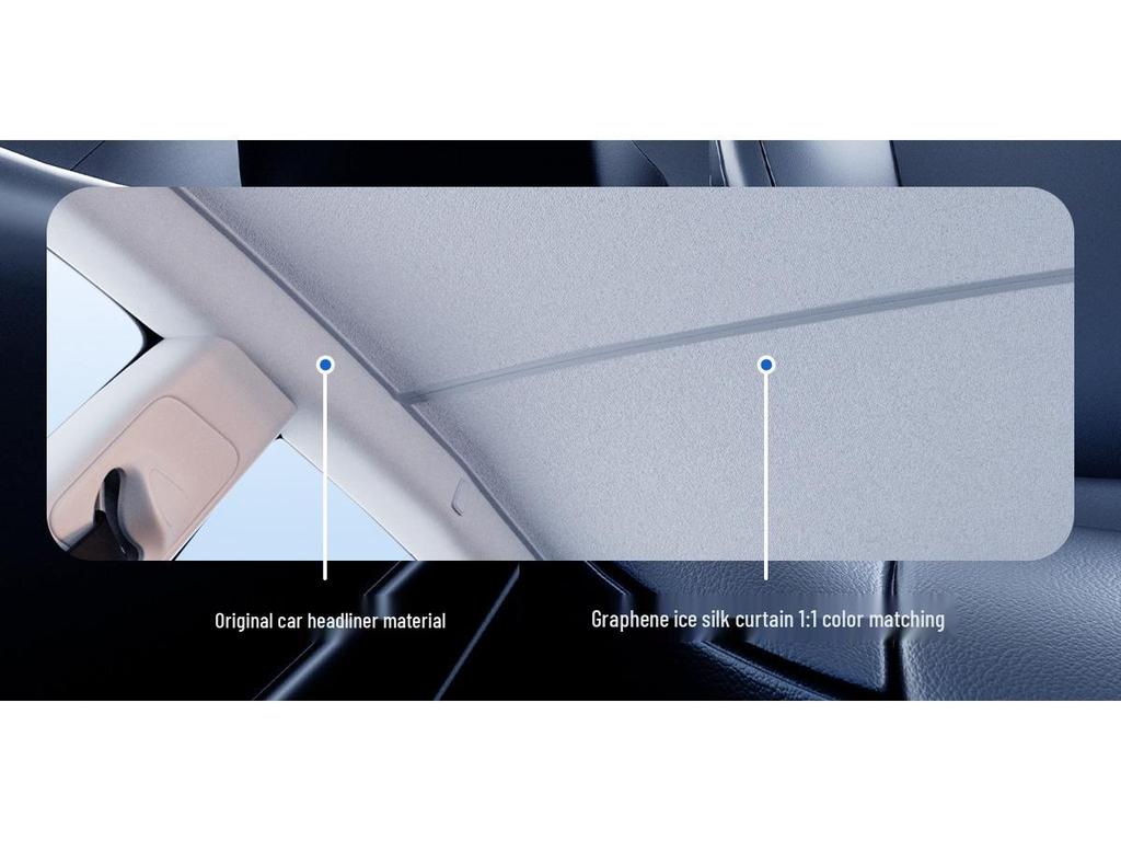Tesla Model 3/Y Sunroof Blackout Graphene Sunshade Canopy.