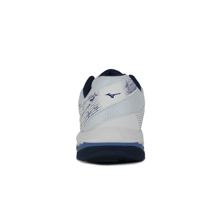 Mizuno Бело-темно-синие кроссовки унисекс Wave напряжения V1GA216022