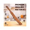 1pc Premium Teak Wood Spurtle - Narrow Design For Sourdough Starter, Mixing, And Reaching Jar Bottoms, Strong, Kitchen Utensil For Nonstick Cookware