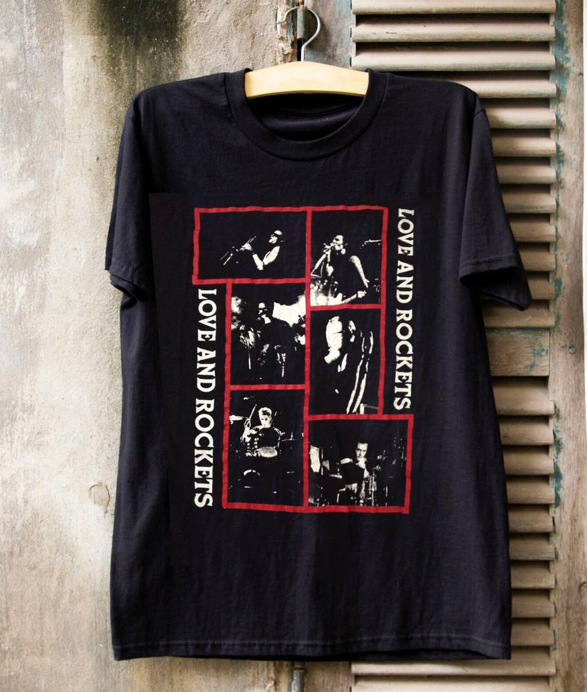 Popular Love And Rockets Band Short Sleeve  Black All Size S-5XL Shirt AC1272 Unisex T-Shirt S