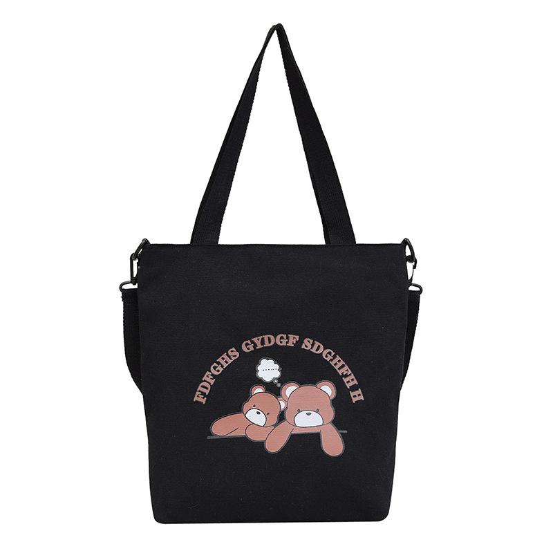 Women's bag canvas bag new shoulder bag fashionable simple messenger bag large capacity