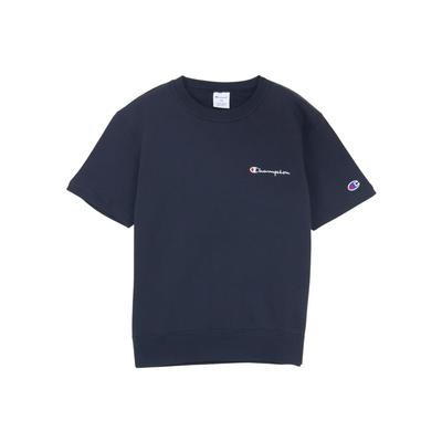 Champion Kurzarm Rundhals Sweatshirt Script Off Black Kinder (CK-B005), 100% Baumwolle, Logo,