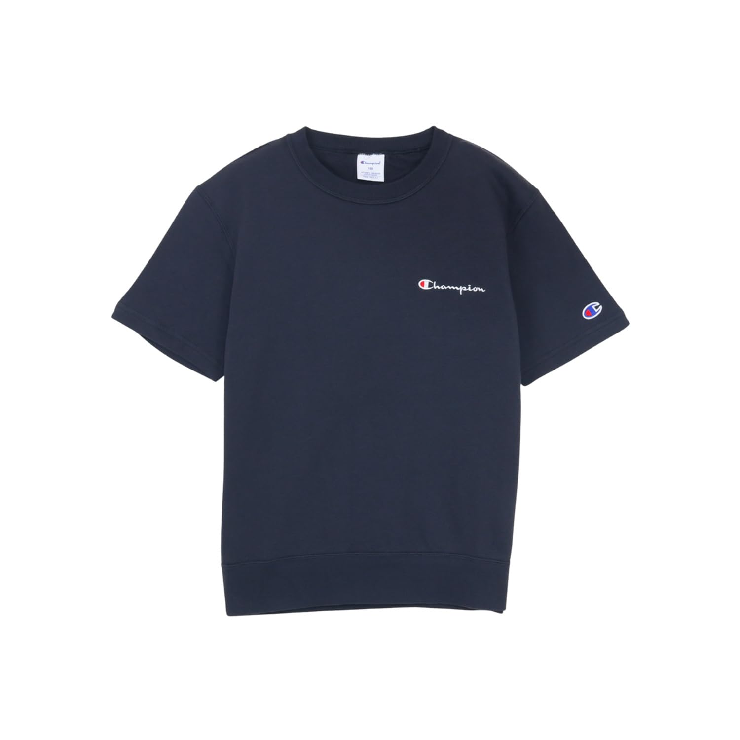 

Свитшот Champion с коротким рукавом и круглым вырезом, надпись, цвет «офф-блэк», детский (CK-B005), 100% хлопок, Логотип,