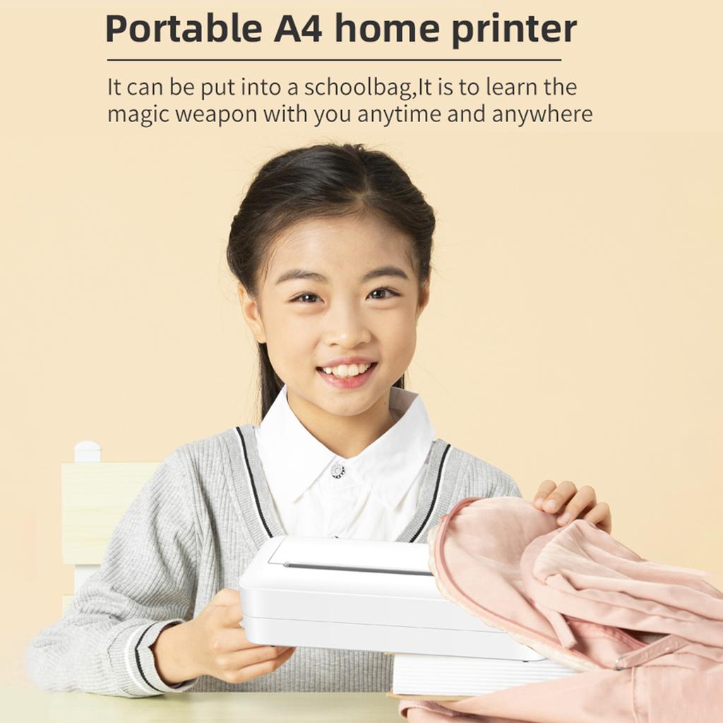 Przenośna drukarka bezprzewodowa drukarka bezatramentowa obsługuje papier termiczny 8,26""x11,69"" Drukarka BT