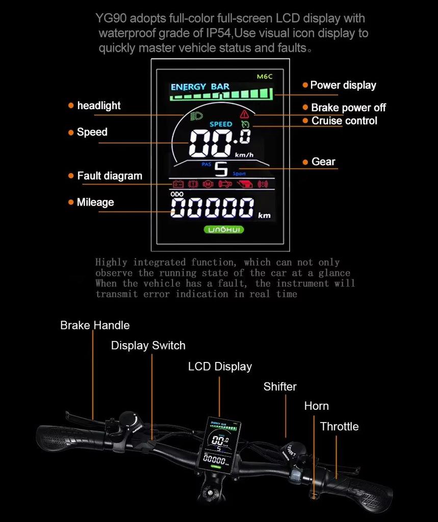 2026 New YG90 Fully Suspended Electric Bicycle, 1000W, 48V, 17Ah, 21 Speed, Adult Mountain Electric Bicycle