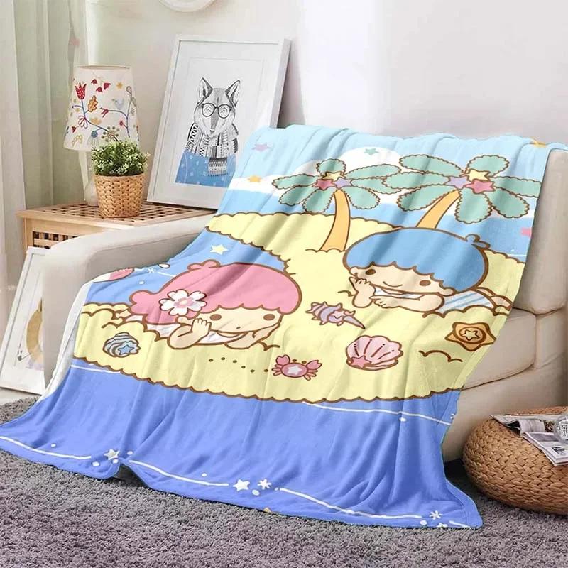 6 Größen Warme Weiche Sanrio Little Twin Stars Decke Flauschig Kinder und Erwachsene Sofa Plüsch Tagesdecke Überwurfdecke für Sofa Bett