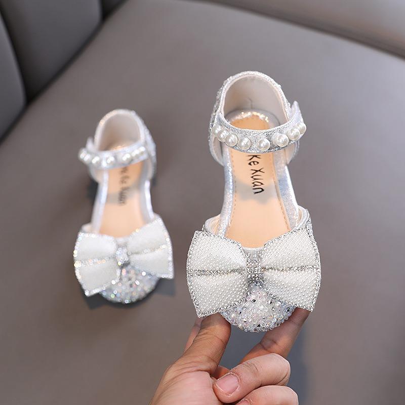 Spring-summer new style Korean-style girls' princess small/medium/large children's flat shoes, dance performance shoes