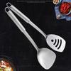 Durable Stainless Steel Frying Spatula Ladle Slotted Spoon Spatula Long Handle Kitchen Gadgets Kitchen Cooking Utensil