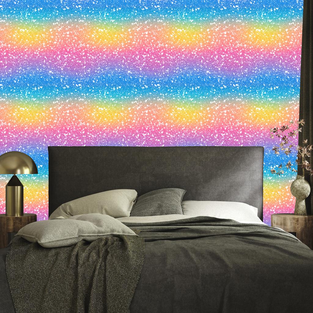 Azure and powder pink glitter wallpaper for living room and bedroom 50x1000