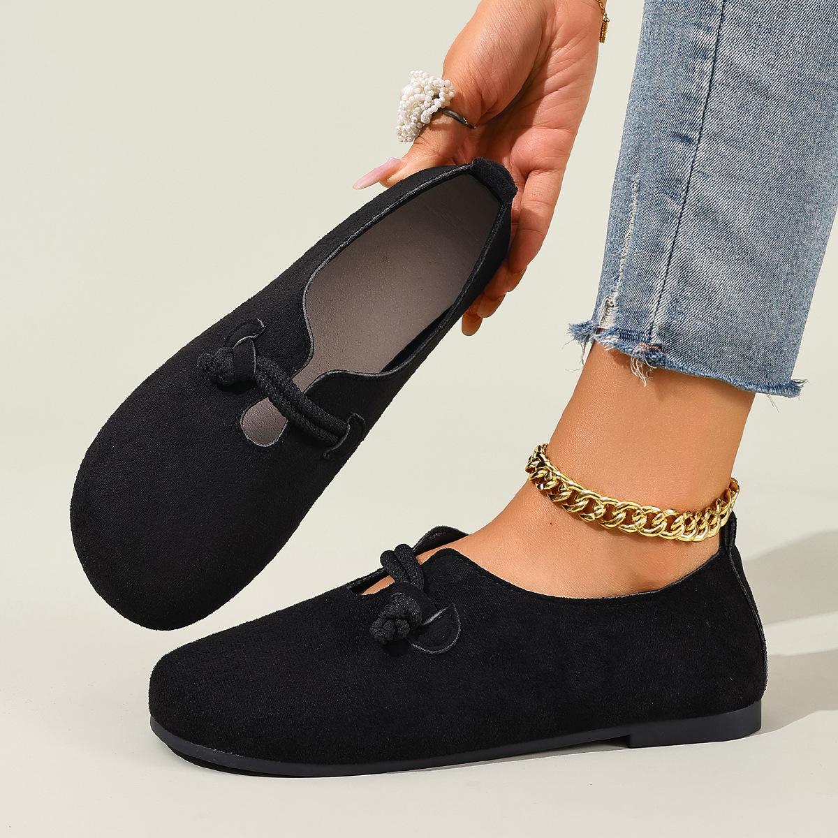 

Large size women s single shoes New European and American style round head one-pedal versatile flat-soled Birkenstocks in spring and summer 43 чорний