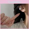 Three Layer Ear Clips Without Ear Holes Square Diamond C Shaped Earrings Gift