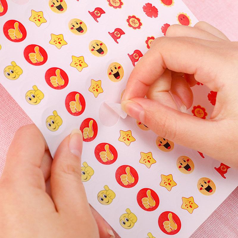 Kids' Reward Cartoon Stickers: Little Red Flower & Thumbs Up for Kindergarten & Primary School Self-Discipline Charts