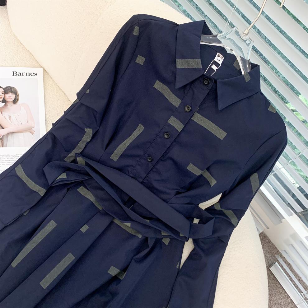 2026 Autumn New Arrival: Stylish Waist-Cinching Slimming Mid-Length Shirt Dress for Women