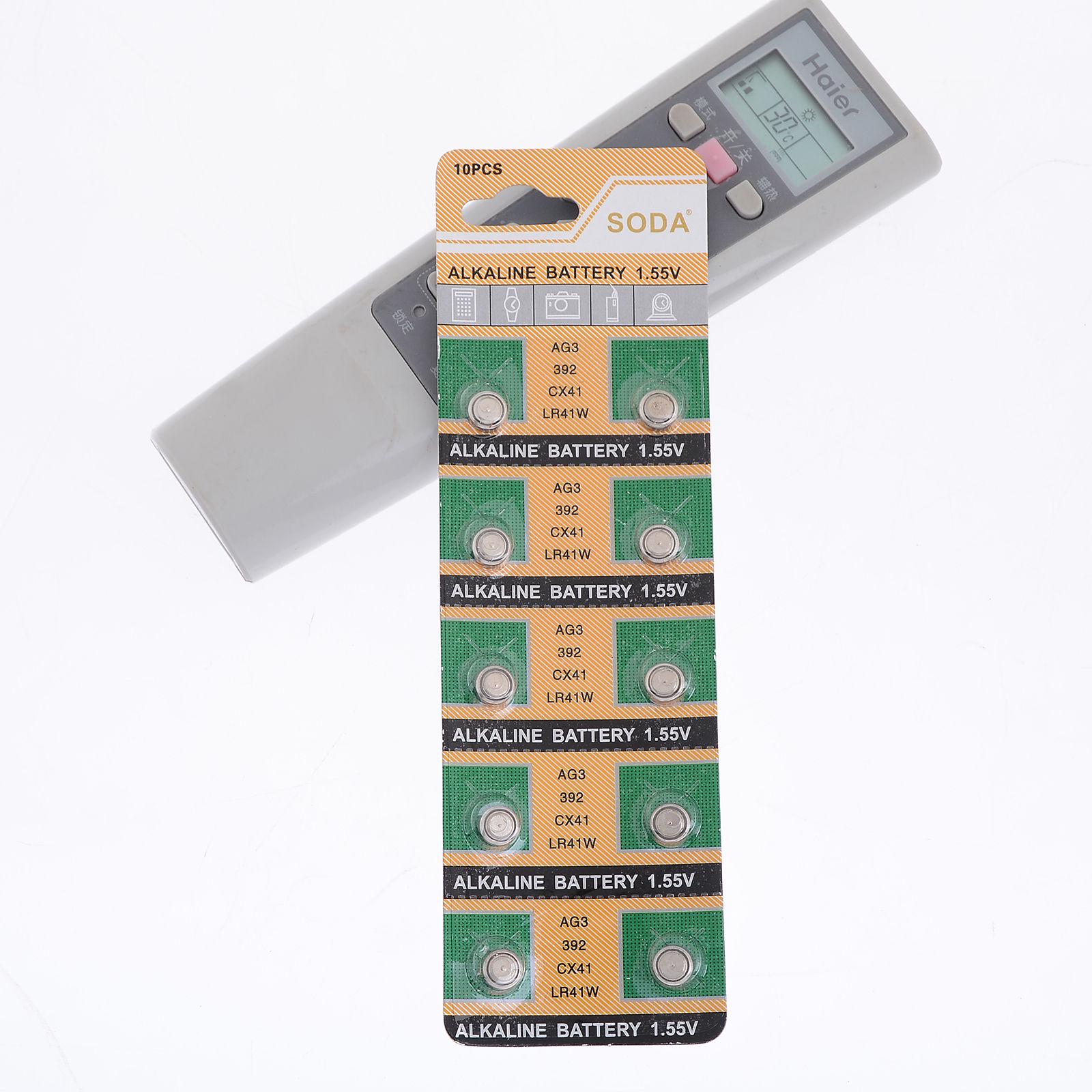 

10шт Новый LR41 AG3 392A 192 SR41 LR736 392 Щелочная батарея