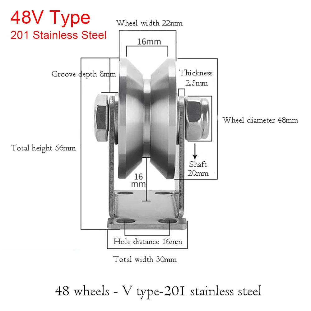 1Pcs Track Wheel Sliding Door Rollers  for Inverted Track Rolling Gate Industrial Machines