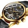 Ai Lang Hollow Tourbillon Watch Men'S Fully Automatic Mechanical Men'S Watch Multifunctional Stainless Steel Waterproof Waterproof Watch Men'S