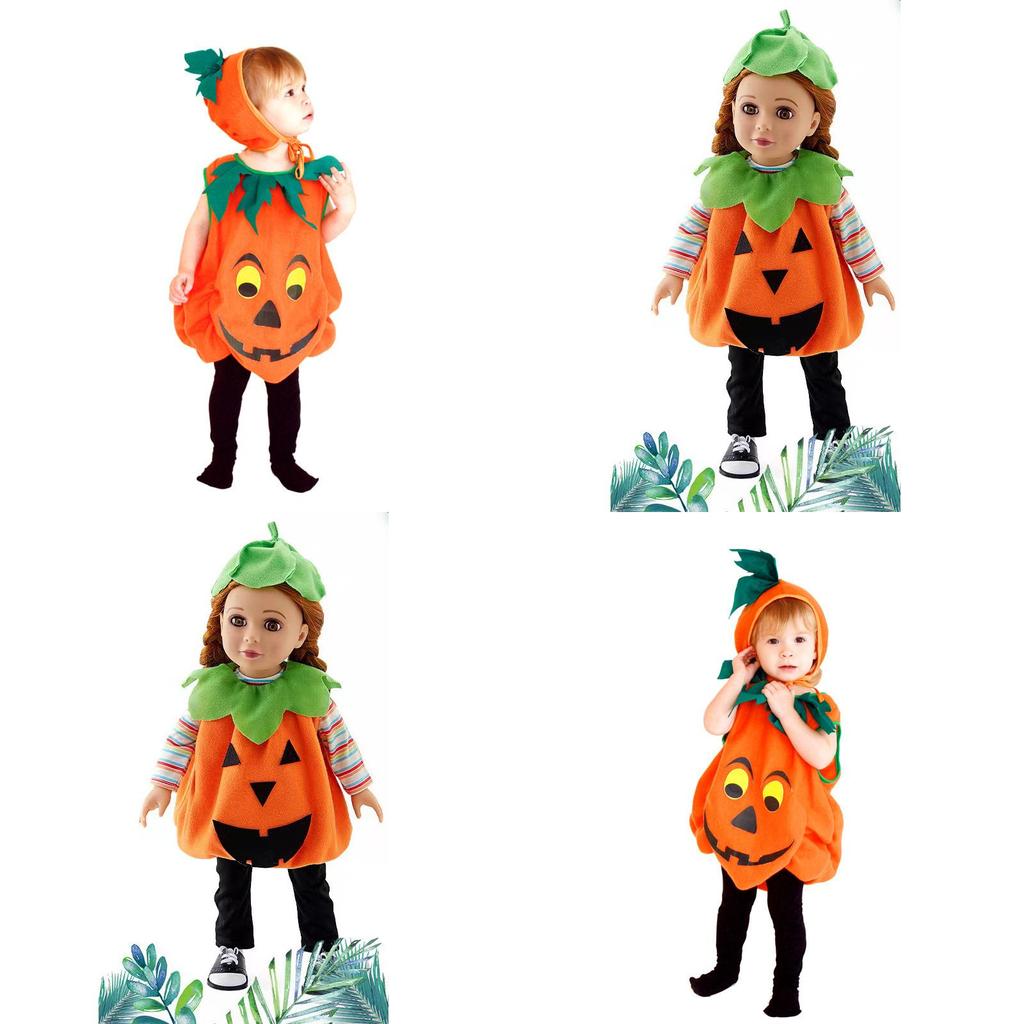 Super Cute Pumpkin Costume Set For Kids Perfect For Halloween Cosplay!