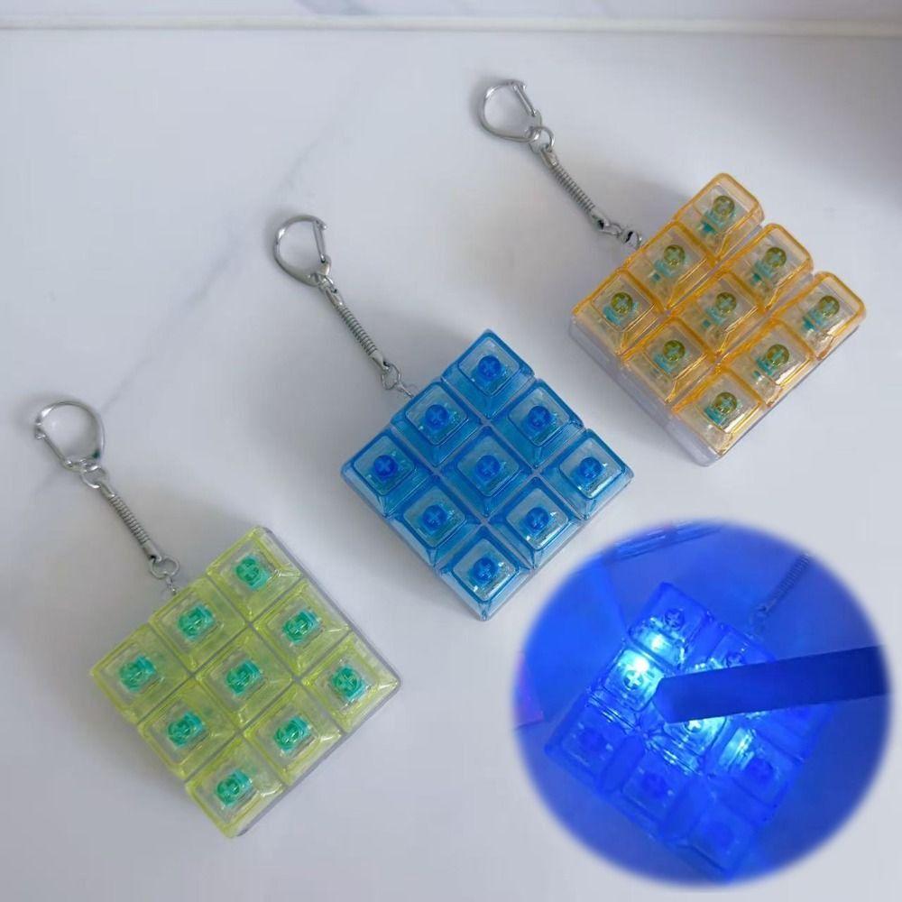Barevný Keycap LED Klávesnice Klíč Hračka 9 Klíčů Tlačítko Prst Kliker Hračky Zábavná Vychytávka