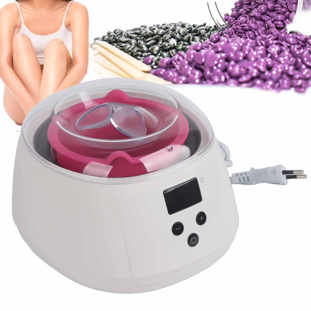 Wax Warmer Machine Professional LED Electric Hard Wax Heater with Silicone Wax Pot for Hair Removal 100‑240V EU Plug