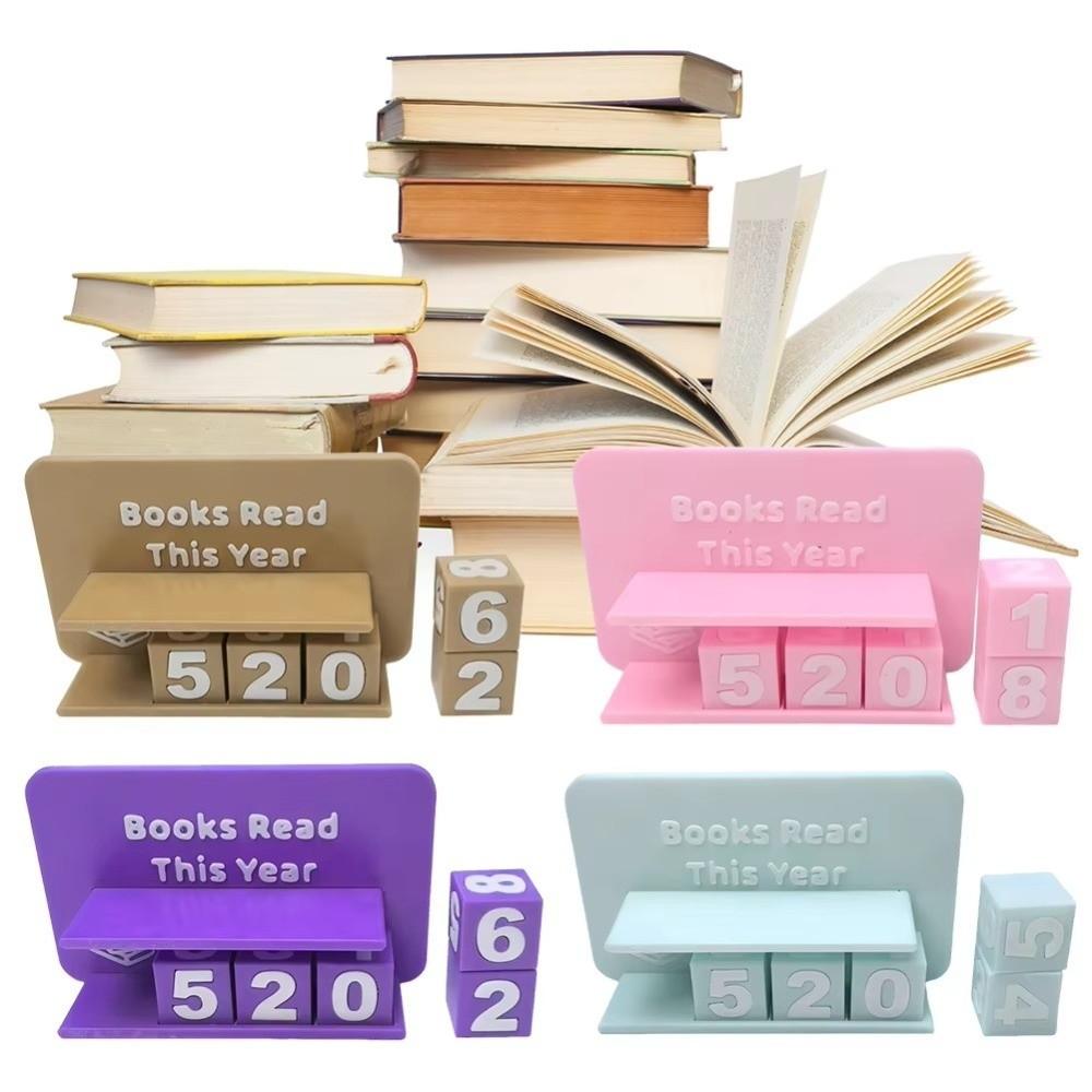 3D Printed Book Read Counter Plastic Book Counting Ornament Reading Log  Bookshelf Decoration