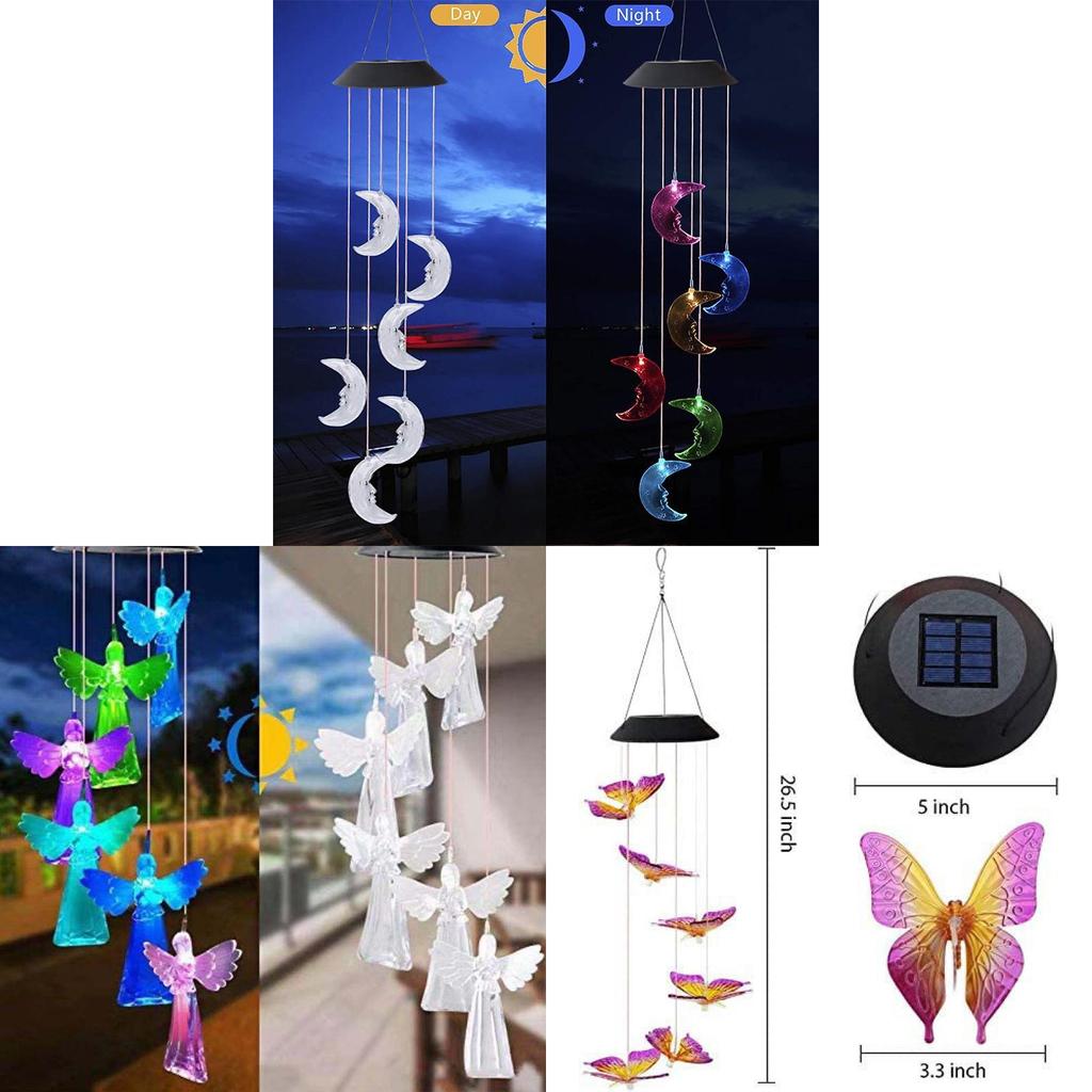 Solar Wind Chime Led Landscape Light With Waterproof Design For Patio And Garden