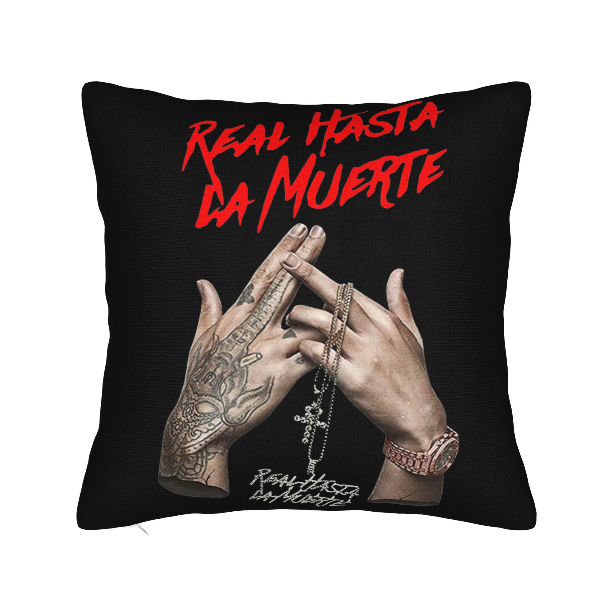 

Home Decor Real Hasta La Muerte Pillowcases Accessories Real Until Death Anuel AA Merchandise Pillow Cover Square Multiple Sizes 12x12in 30X30cm
