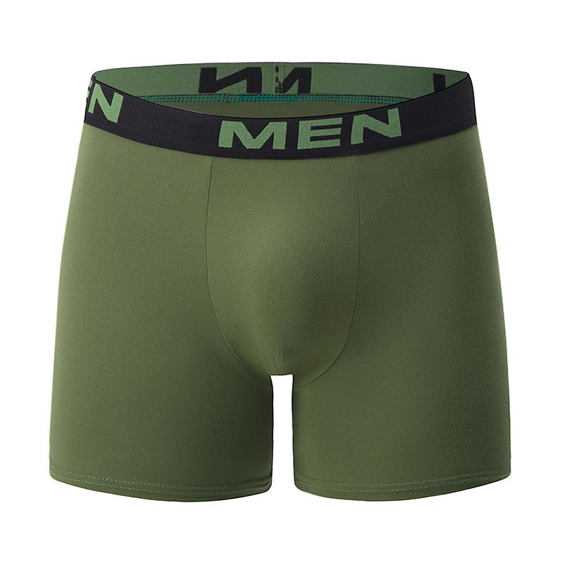 7-Pack Men's Underwear: Solid-Colour Fashion Essentials Versatile Long Boxer Briefs