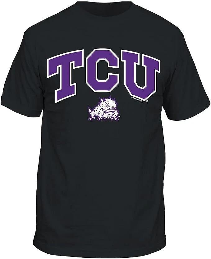 TCU Horned Frogs Men s Black Collegiate Arch Short Sleeve Shirt M