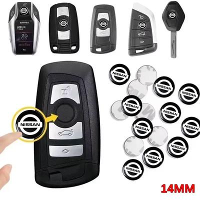 Adesivos Emblema Chave de Carro 14mm Estilo Logo de Controle Automático para Nismo Qashqai X J10 Trail Tiida Juke Teana Pulsar Altima