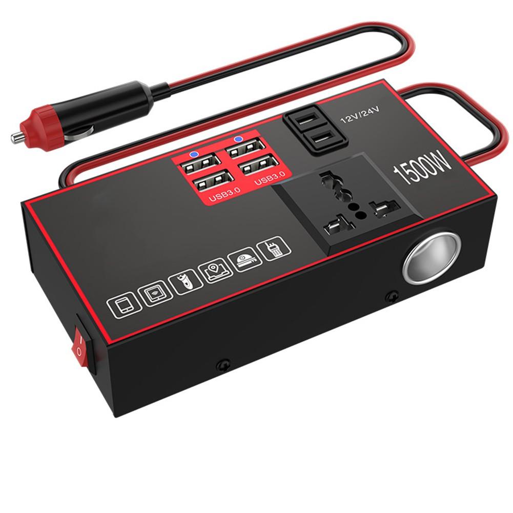 1500W Car Inverter 220V Power Inverter DC 12V/24V Converter