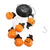 Halloween Wind Chimes Light Clear Sound Colorful LED Funny Solar Halloween Decor Lights Solar Powered 12H Work Time for Garden